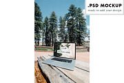 PSD Mac Laptop Forest Web Mock Up