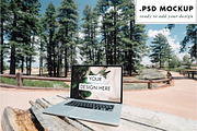 Digital Nomad Tree Forest Laptop PSD