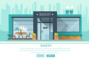 Bakery - Vector Landscape & Building