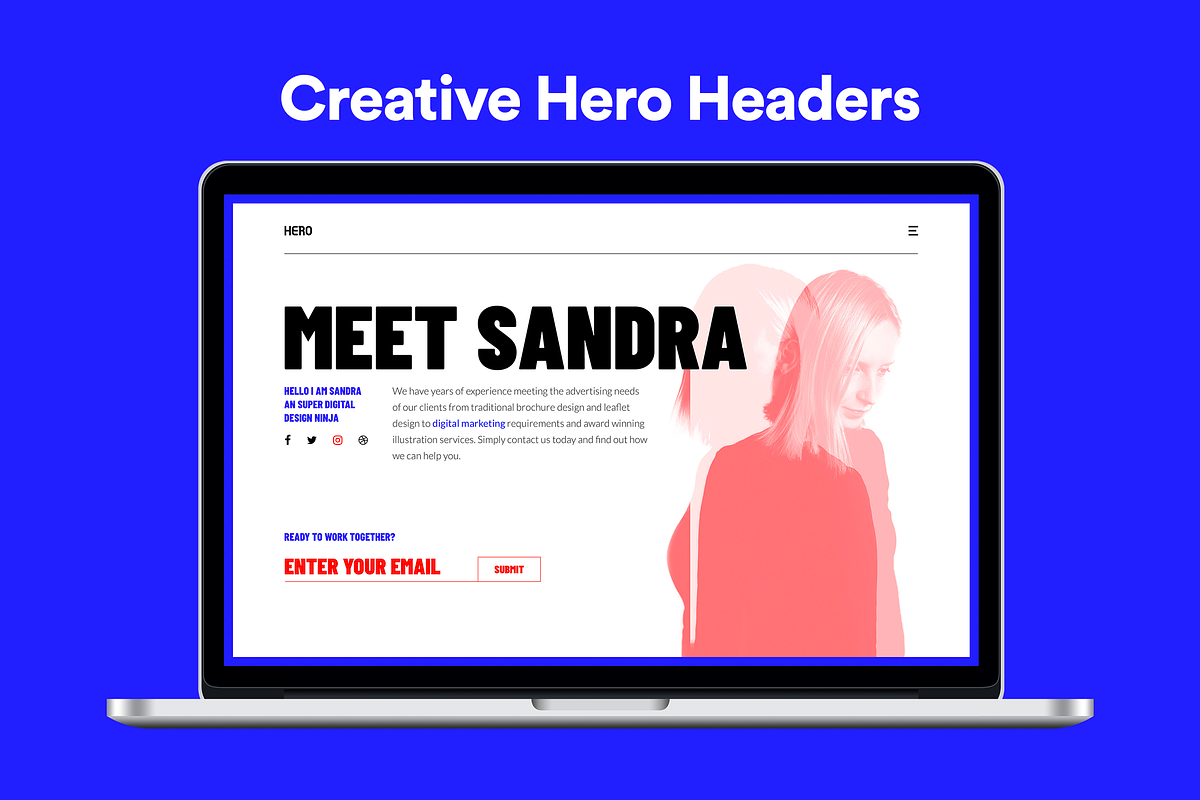 Creative Personal header banner in UI Kits and Libraries - product preview 8