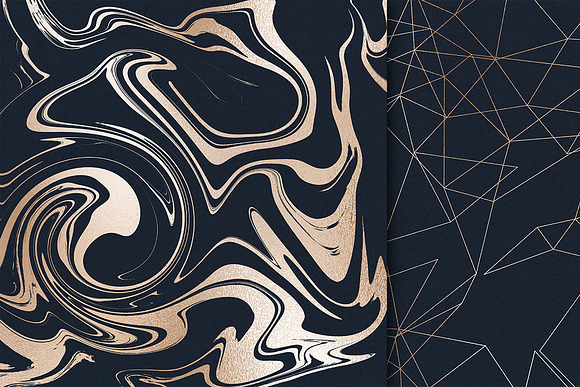 Gold Navy Blue Marble Textures in Textures - product preview 2
