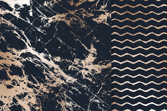 Gold Navy Blue Marble Textures in Textures - product preview 3