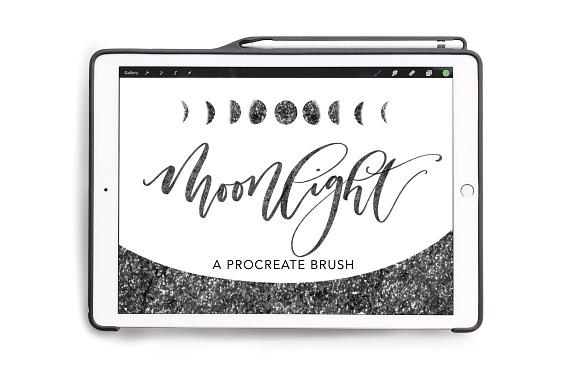 Procreate Sparkly Lettering Brush in Photoshop Brushes - product preview 3