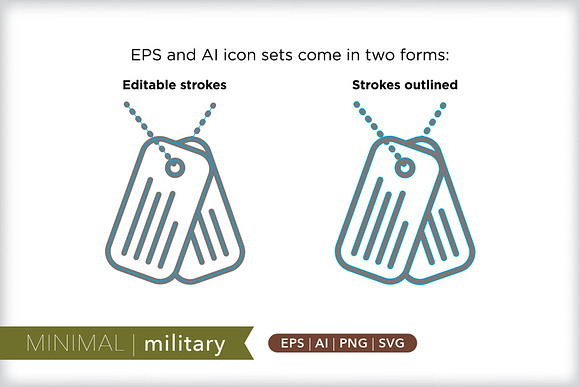 Minimal military icons in Military Icons - product preview 2