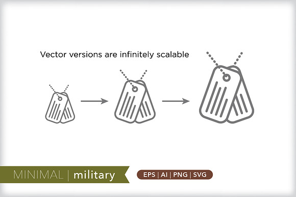 Minimal military icons in Military Icons - product preview 3