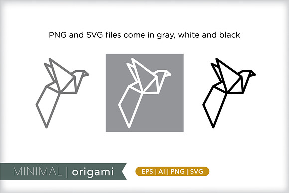 Minimal origami animal icons in Japanese Icons - product preview 1