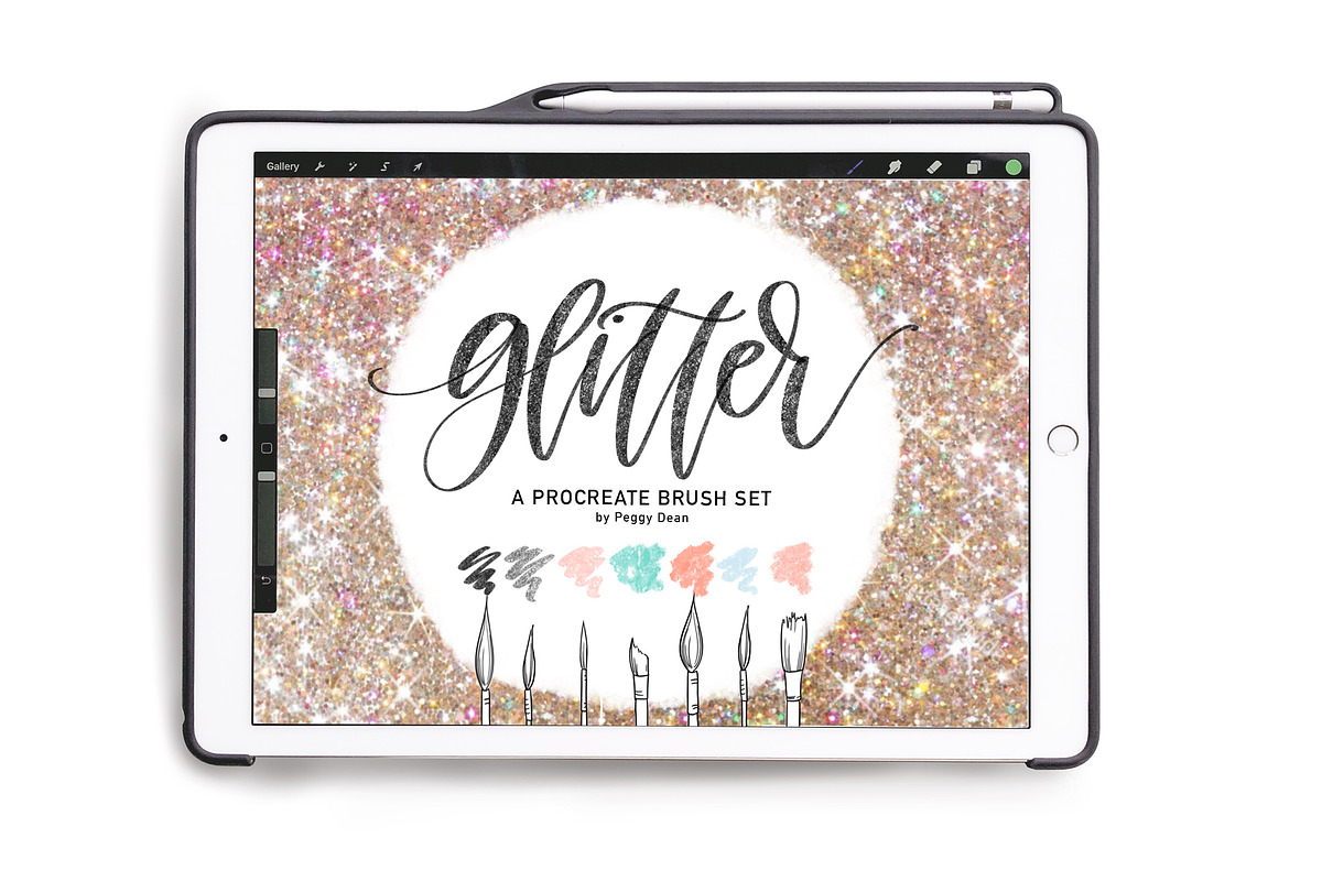 Glitter Procreate 7 Brush Bundle in Add-Ons - product preview 8