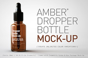 Amber Dropper Bottle Mock-Up & Box