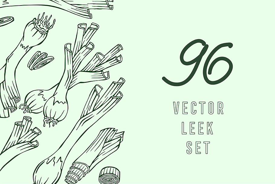 Leek, Vector in Illustrations - product preview 8