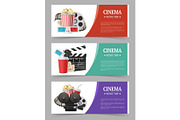 Cinema banners template. Movie flyer