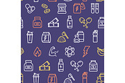 Nutrition Signs Seamless Pattern 