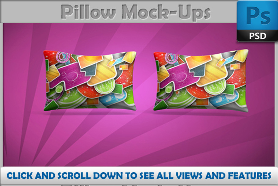 Pillow Mockups 7 psd mockups