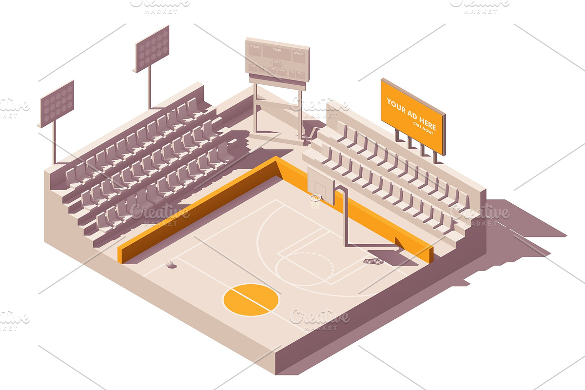 Vector advertising on stadium in Illustrations - product preview 8