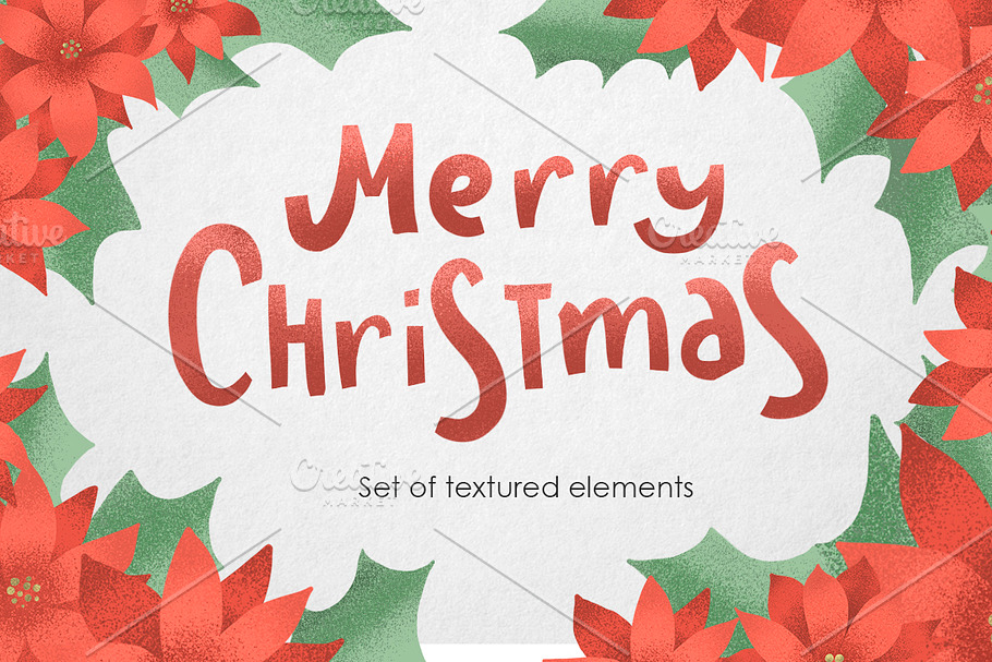 Set of textured illustrations. XMAS in Illustrations - product preview 8