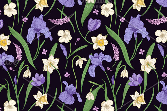 Gorgeous blooming spring flowers in Patterns - product preview 4