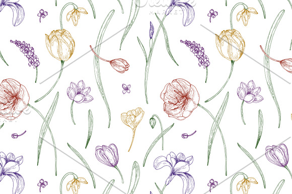 Gorgeous blooming spring flowers in Patterns - product preview 5