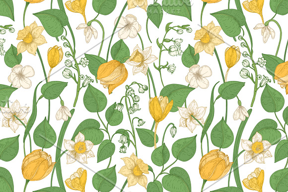 Gorgeous blooming spring flowers in Patterns - product preview 6