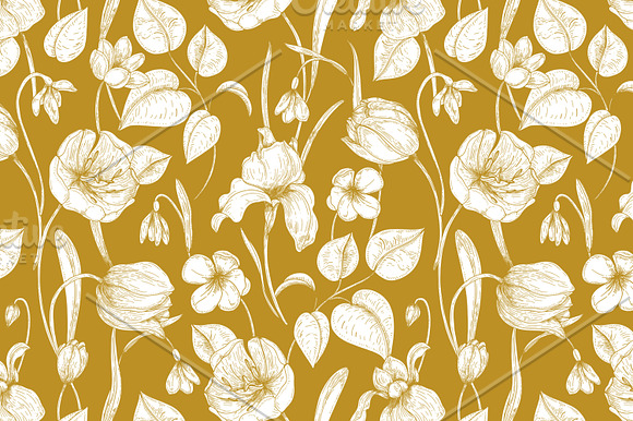 Gorgeous blooming spring flowers in Patterns - product preview 7