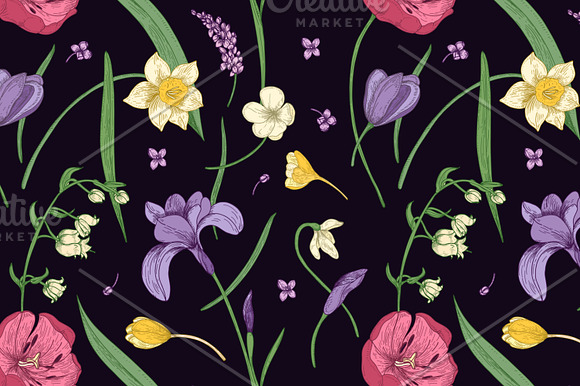 Gorgeous blooming spring flowers in Patterns - product preview 8
