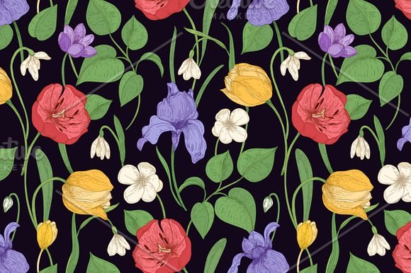Gorgeous blooming spring flowers in Patterns - product preview 9