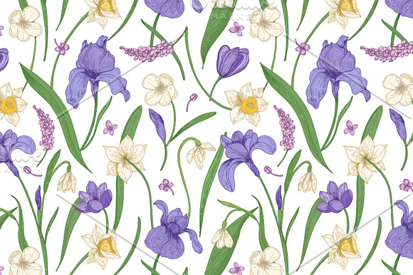 Gorgeous blooming spring flowers in Patterns - product preview 10