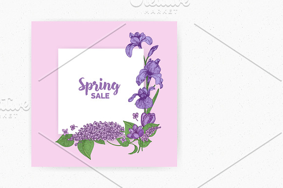 Blooming spring flowers in Illustrations - product preview 5