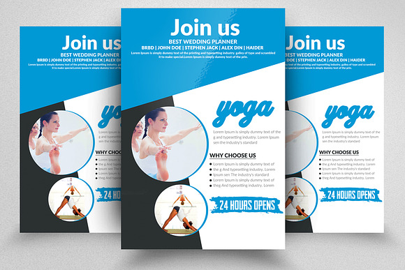 10 Yoga  Flyer Templates Bundle in Flyer Templates - product preview 9