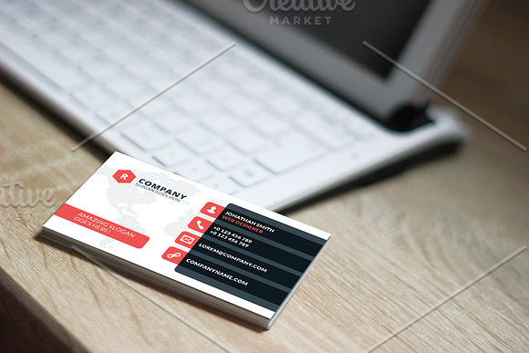 Corporate Business Card Template in Business Card Templates - product preview 2