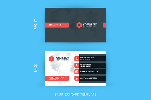 Corporate Business Card Template in Business Card Templates - product preview 3
