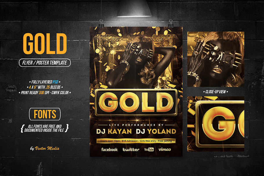Gold - Flyer / Poster in Flyer Templates - product preview 8