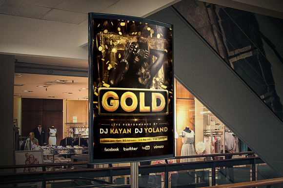 Gold - Flyer / Poster in Flyer Templates - product preview 3