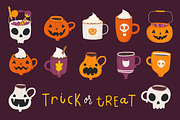 Trick or treat Halloween cups