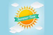 Vector summer time card
