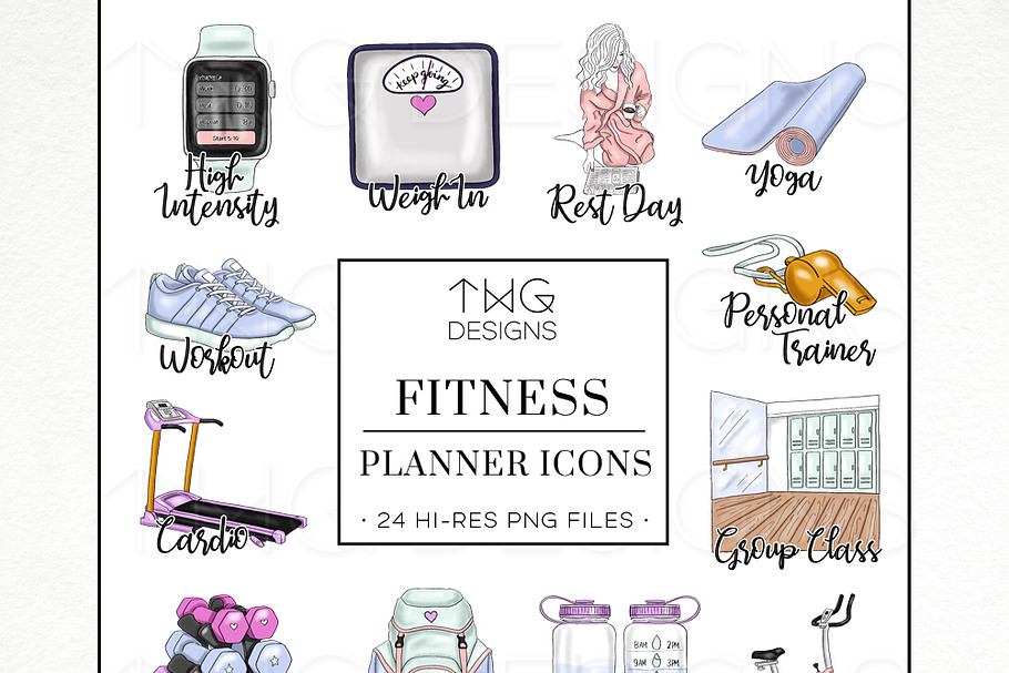 To Do Planner Task Icons Fitness