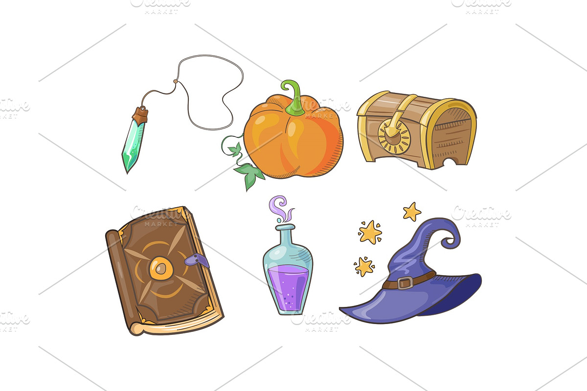 Magical signs set, Halloween in Objects - product preview 8