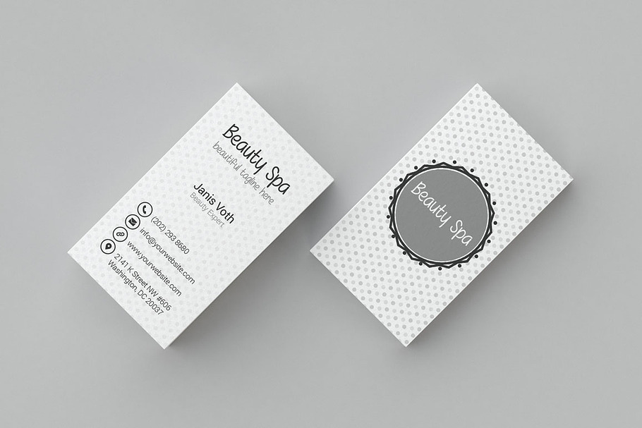Beauty Spa Minimal Business Card in Business Card Templates - product preview 8