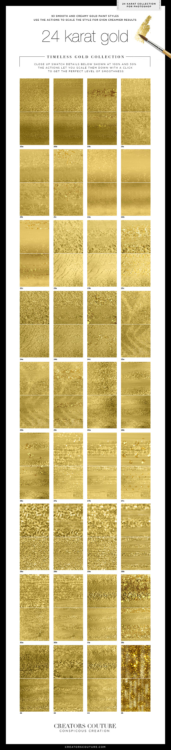 Liquid Gold Paint Textures+Styles PS in Photoshop Layer Styles - product preview 3