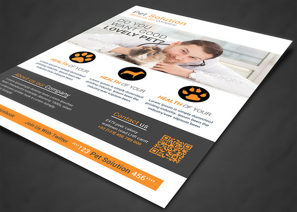 Pet Solution Flyer Template in Flyer Templates - product preview 1