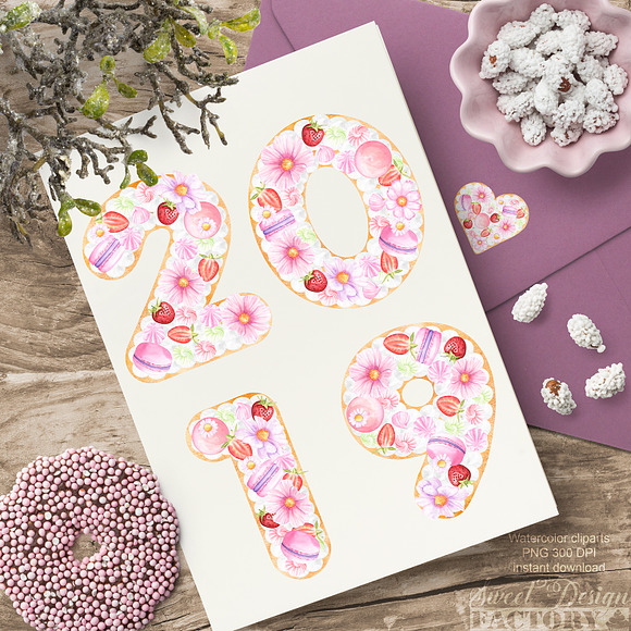 Number cakes cliparts in Illustrations - product preview 3