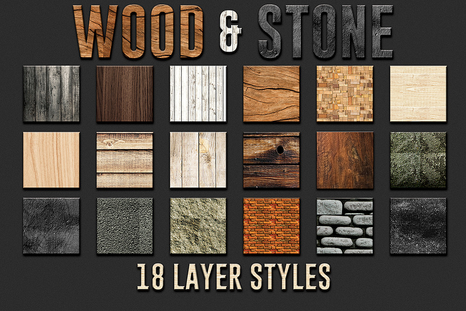 Wood & Stone Layer Styles