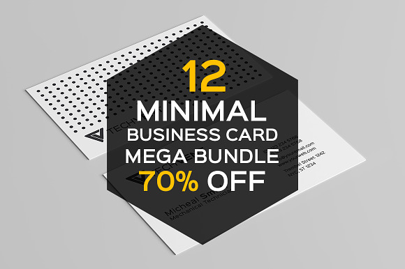 12 Minimal Business Card Templates in Business Card Templates - product preview 3