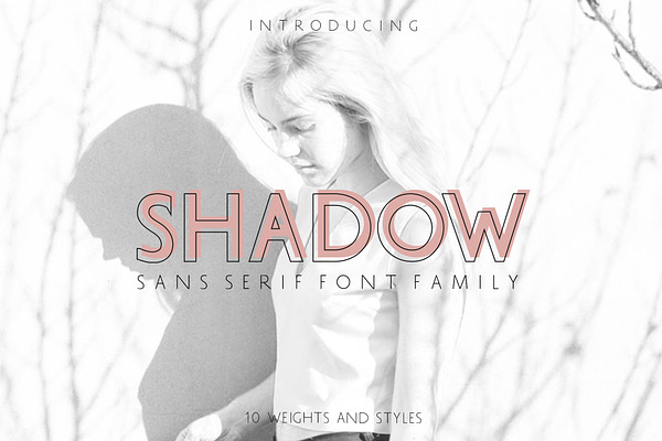 SHADOW Sans Serif Font Family