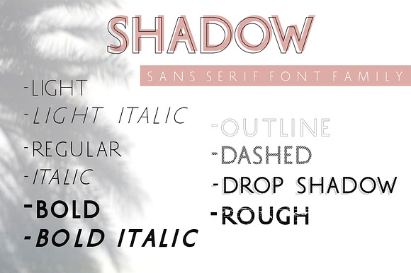 SHADOW Sans Serif Font Family in Sans-Serif Fonts - product preview 13