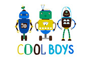 Cool boys robot t-shirt design