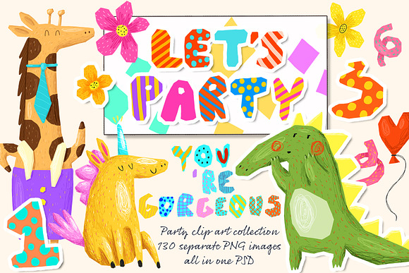 BIG party clipart collection in Illustrations - product preview 8