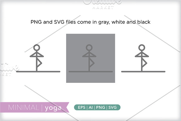 Minimal yoga icons in Dog Icons - product preview 1