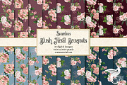 Blush Floral Bouquets Digital Paper