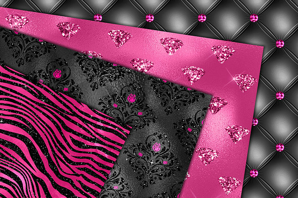 Bright Pink and Black Glam Patterns in Patterns - product preview 1
