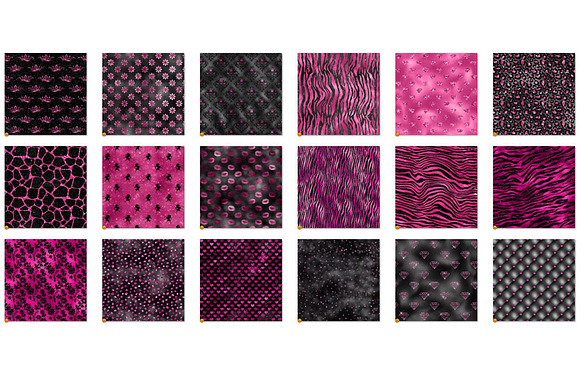 Bright Pink and Black Glam Patterns in Patterns - product preview 2