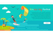 Kitesurfing Festival Banner. Style